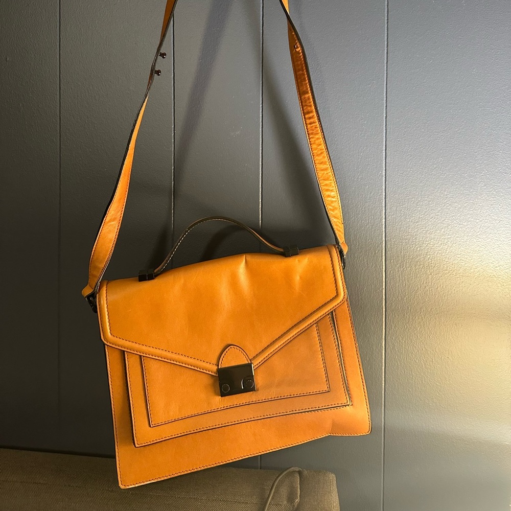 Loeffler Randall structured crossbody bag. Classic.